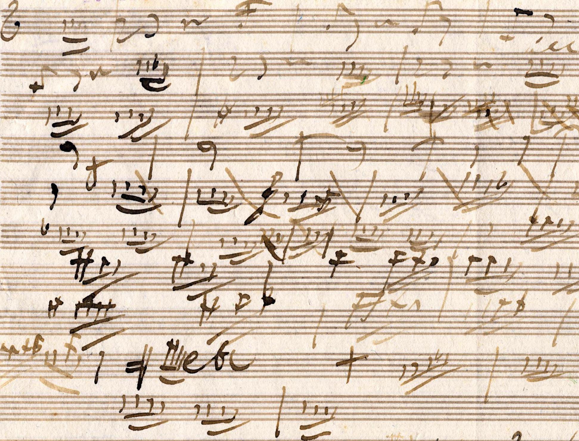 L. van Beethoven, frammento autografo dal II quartetto op. 18